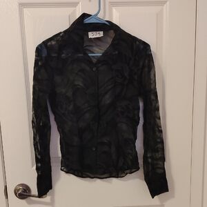 XSmall Sheer Black Blouse